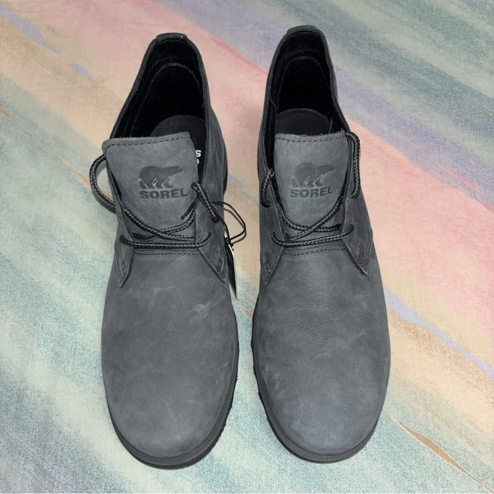 Sorel Men’s size 8.5 Kezar Chukka Waterproof Boots Gray Suede Outdoors Casual